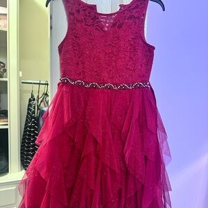 Cute, Red, knee or midi formal dress for a dance, church, party…etc